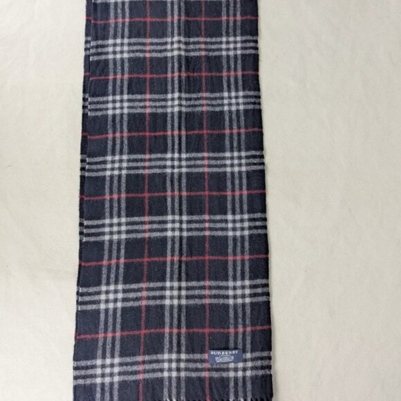 Authentic Pre-Owned Burberry Lambswool Scarf Blue – Unisex Check – Premium Wrap - Picture 4 of 7